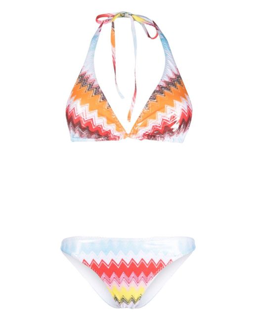Missoni Zigzag-print triangle-cup bikini