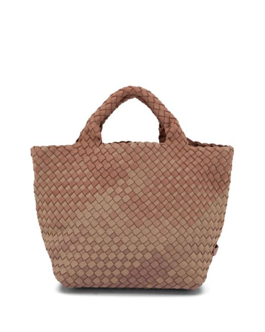 Naghedi small St Barths graphic woven tote bag