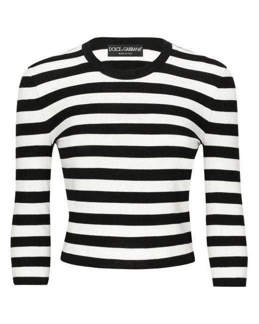 Dolce & Gabbana striped cropped jumper