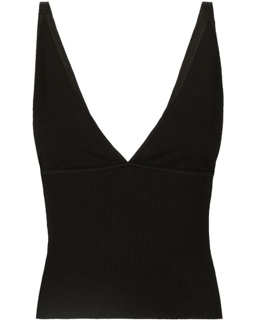 Dolce & Gabbana ribbed-knit cropped tank top