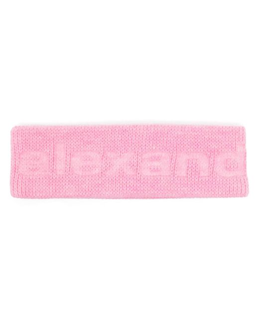 Alexander Wang logo-debossed ribbed-knit headband
