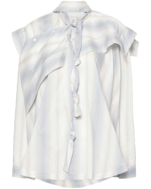 Lemaire asymmetrical striped blouse