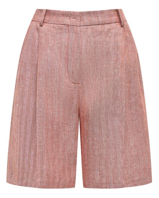 12 Storeez pleated linen shorts