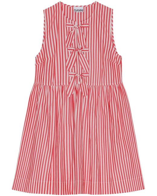 Ganni striped sleeveless dress