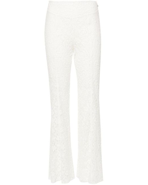 Rotate Birger Christensen floral-lace flared trousers