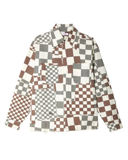 Erl checkered canvas shirt jacket