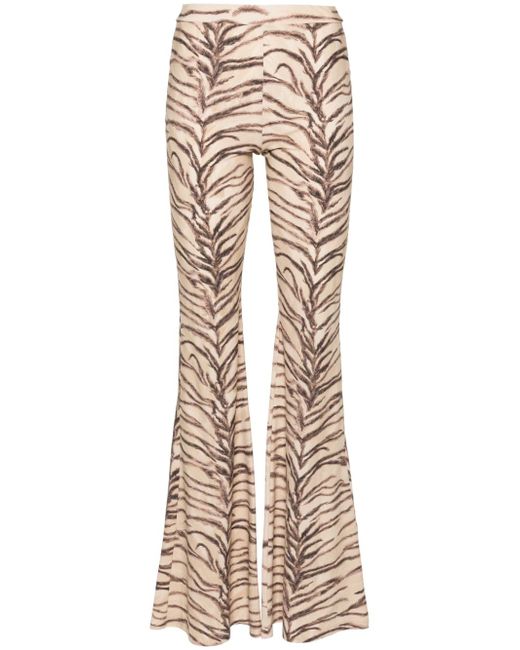 Stella McCartney animal-print flared trousers