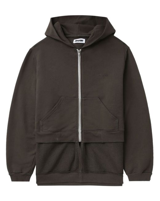 Magliano layered zip-up hoodie