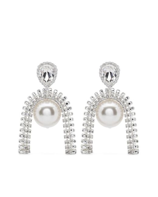Magda Butrym pearl-embellished drop earrings