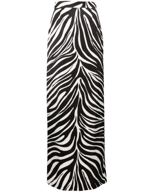 Nina Ricci zebra-print maxi pencil skirt