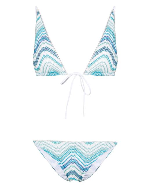 Missoni zigzag-woven lurex bikini