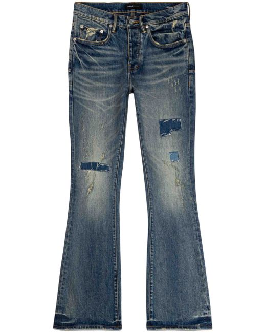 Purple Brand distressed flared jeans