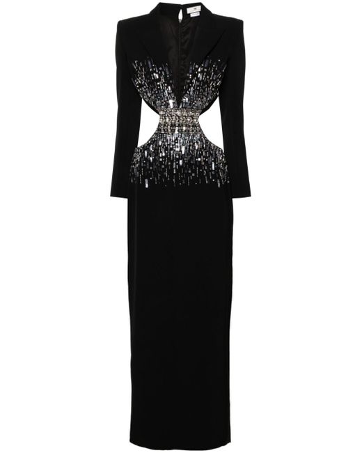 Elisabetta Franchi crystal-embellished cut-out maxi dress