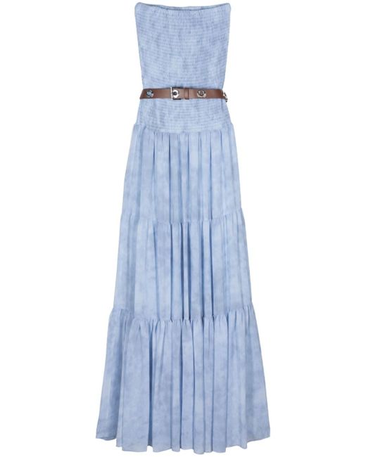 Michael Michael Kors belted tiered maxi dress