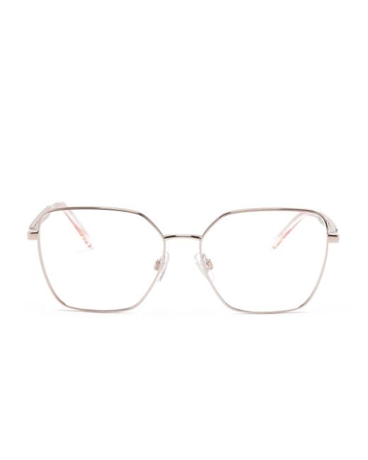 Dolce & Gabbana logo-lettering geometric-frame glasses