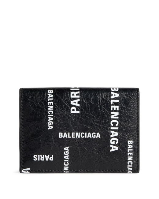 Balenciaga logo-print foldover wallet