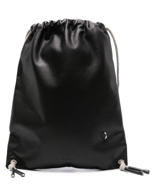 Rick Owens drawstring leather backpack