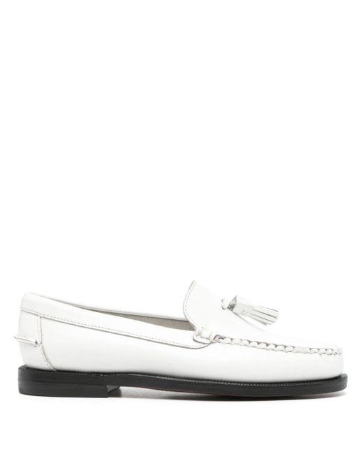 Sebago stacked-heel leather loafers