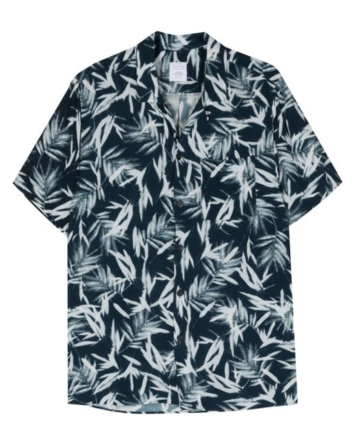 Xacus Legacy leaf-print short-sleeve shirt