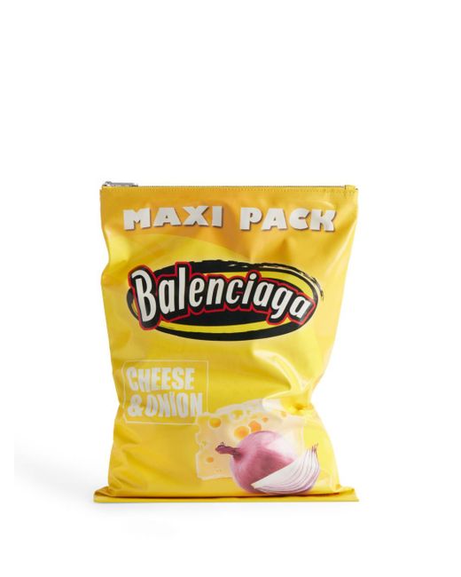 Balenciaga Chips Bag leather clutch bag