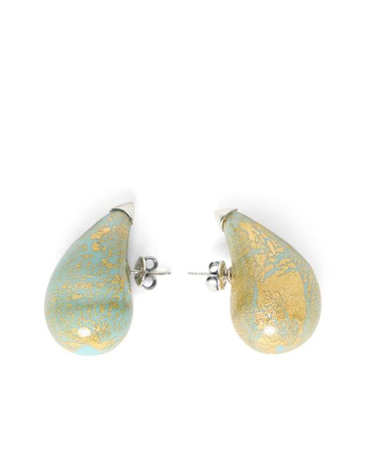 Bottega Veneta Drop foiled earrings