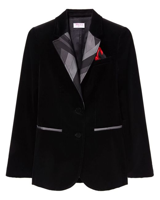 Pucci Iride-print velvet blazer