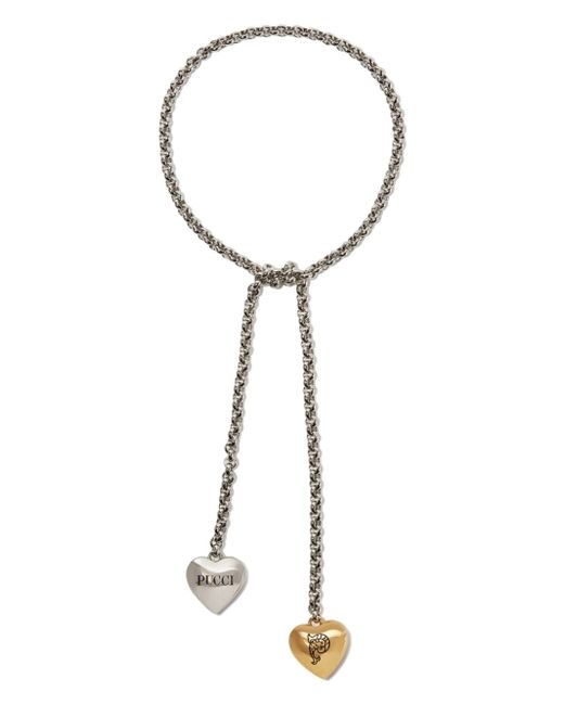 Pucci heart-charm rolo-chain necklace