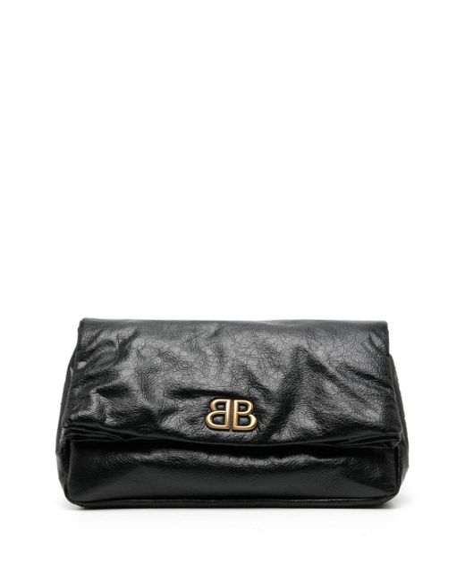 Balenciaga Monaco leather clutch bag