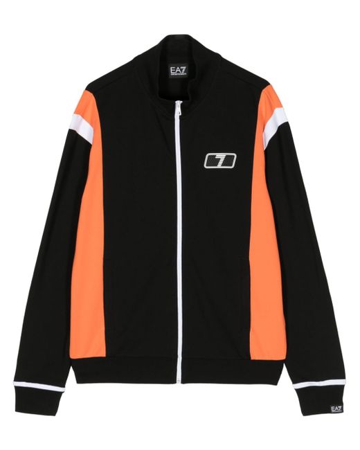 Ea7 number-print track jacket