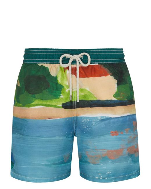 Vilebrequin Moorea abstract-pattern print swim shorts