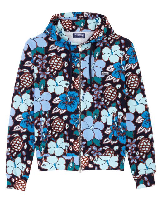 Vilebrequin floral-print zip-up hoodie