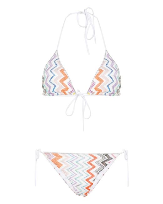 Missoni zigzag-print triangle bikini