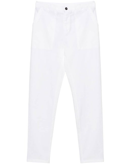 Moorer logo-patch tapered trousers