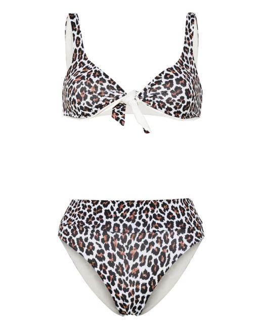 Fisico leopard-print bikini