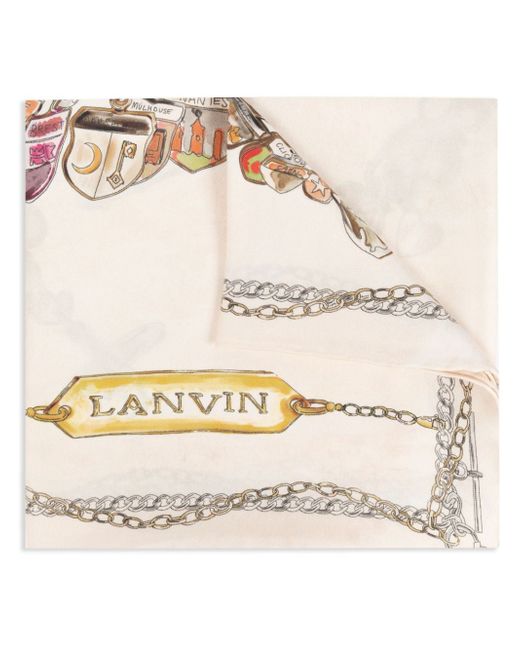 Lanvin illustration-print scarf