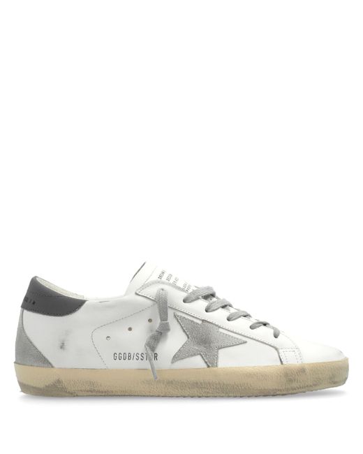 Golden Goose Super-star distressed leather sneakers