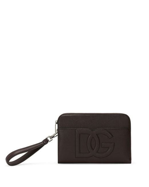 Dolce & Gabbana medium logo-embossed clutch bag