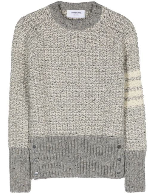 Thom Browne 4-Bar stripe chunky-knit jumper
