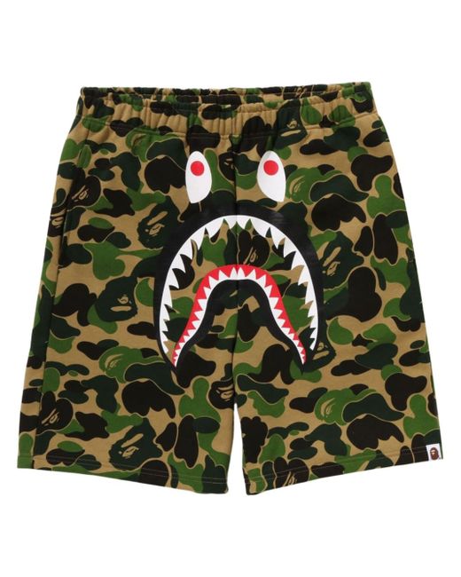 A Bathing Ape Abc Camo Shark track shorts