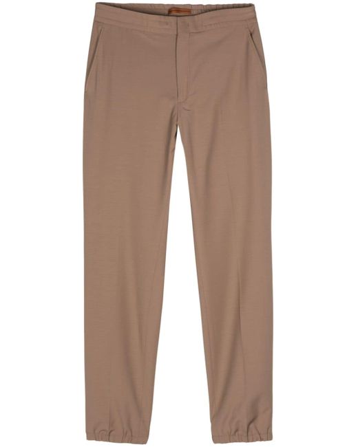 Z Zegna pressed-crease straight-leg trousers