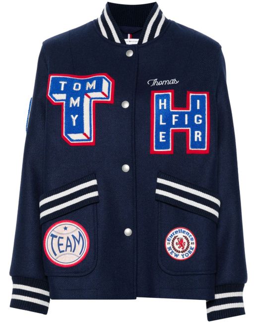 Tommy Hilfiger varsity-logos bomber jacket