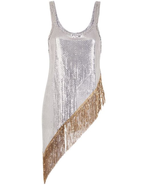 Rabanne fringed chainmail tank top