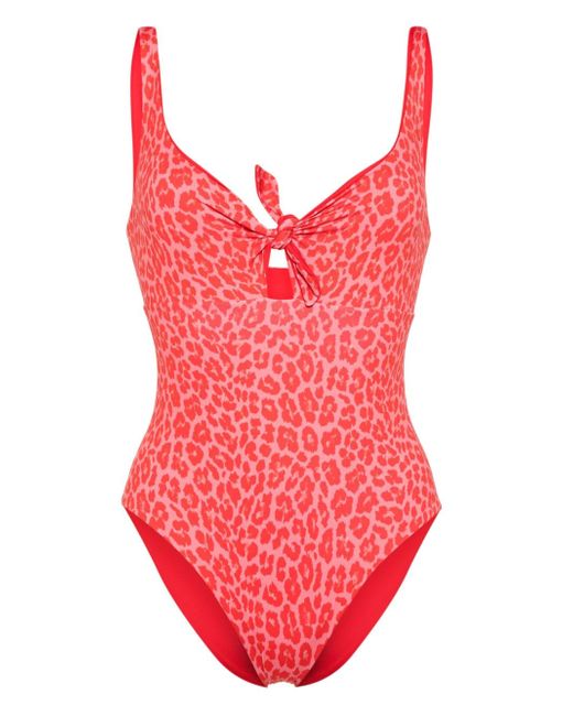 Fisico leopard-print swimsuit