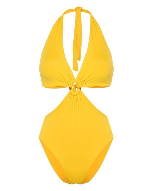Fisico ring-bound cut-out swimsuit