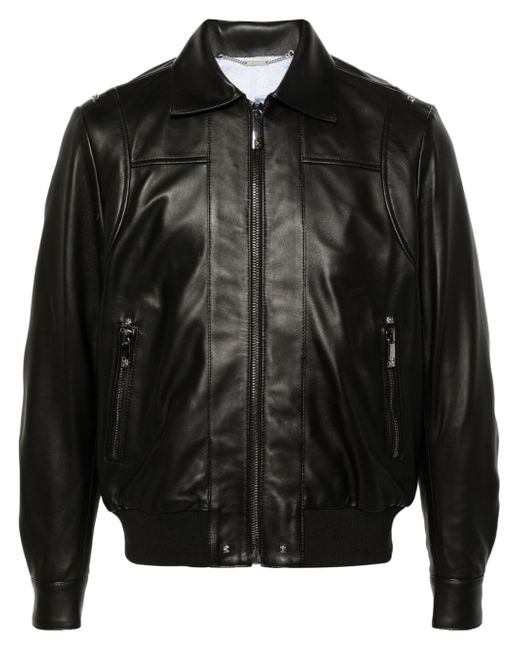 John Richmond leather bomber jacket