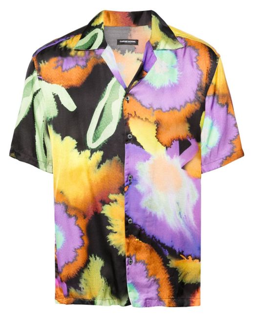 costume national contemporary abstract-print short-sleeve shirt