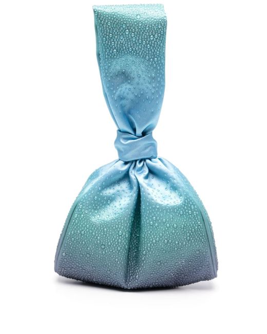 Alberta Ferretti rhinestone-embellished satin clutch bag
