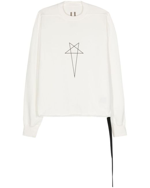 Rick Owens DRKSHDW pentagram logo-print sweatshirt