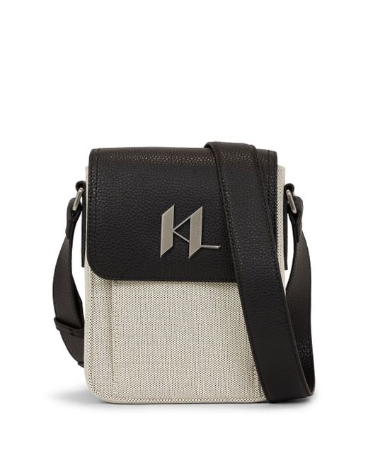 Karl Lagerfeld K/Plak canvas crossbody bag