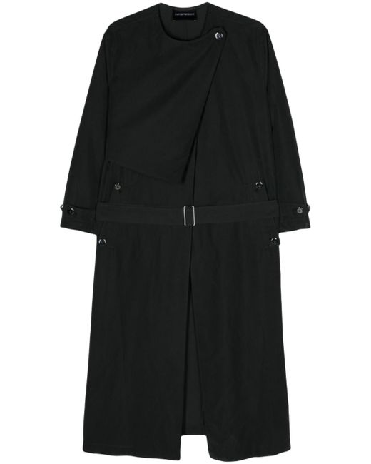 Emporio Armani belted maxi trench coat